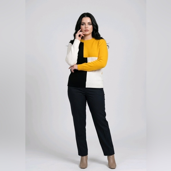 Color Block Knit Sweater - Picture 3 of 13